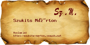 Szukits Márton névjegykártya